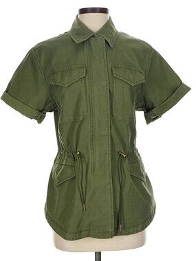Club Monaco Short Sleeve Utility Jacket  Army Green Size XS - Excellent conditio